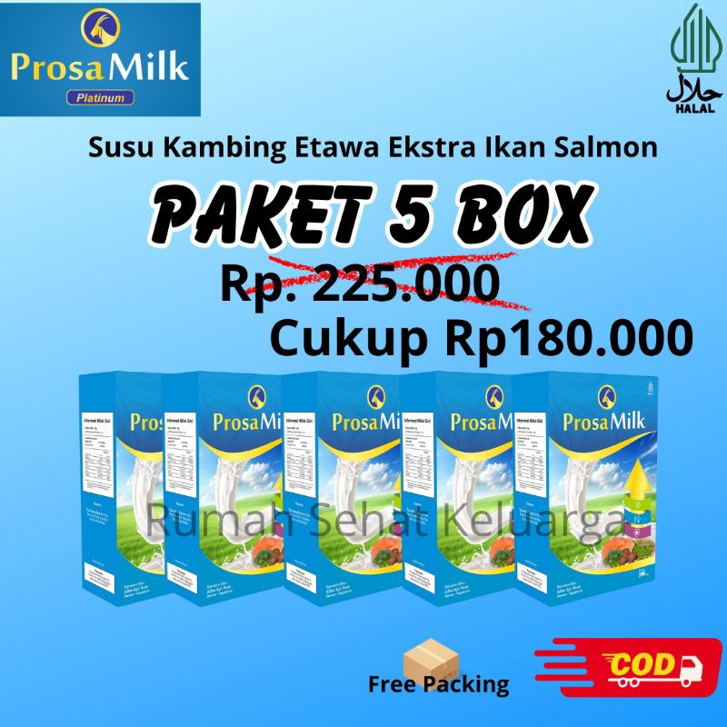 

Prosamilk Platinum Paket Hemat Susu Kambing Etawa Kecerdasan Nafsu Makan Imunitas 200 gr