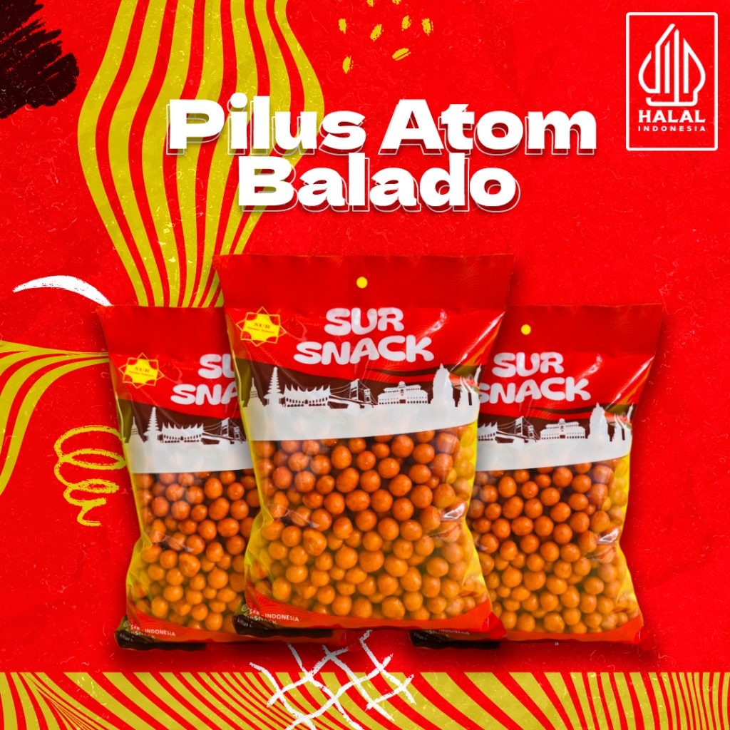 

Pilus atom balado 250 gr / 500 gr snack gurih dan renyah