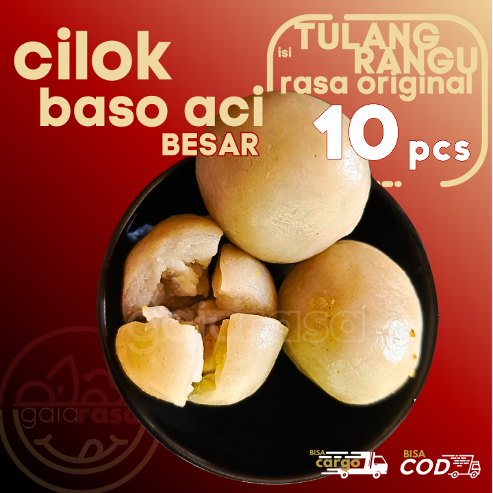 

Baso Aci CILOK BESAR 10pcs pentol isi TULANG RANGU/Rawan Ayam ORIGINAL by Gaiarasa