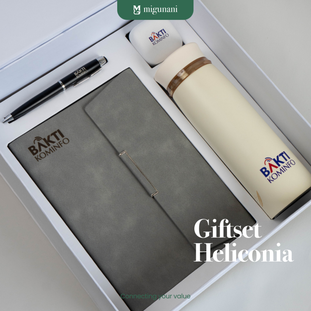 

Gift Set Heliconia Custom / Notebook Pena Tumbler TWS Custom / Hampers Custom/ Corporate Gift Set / Souvenir Kantor