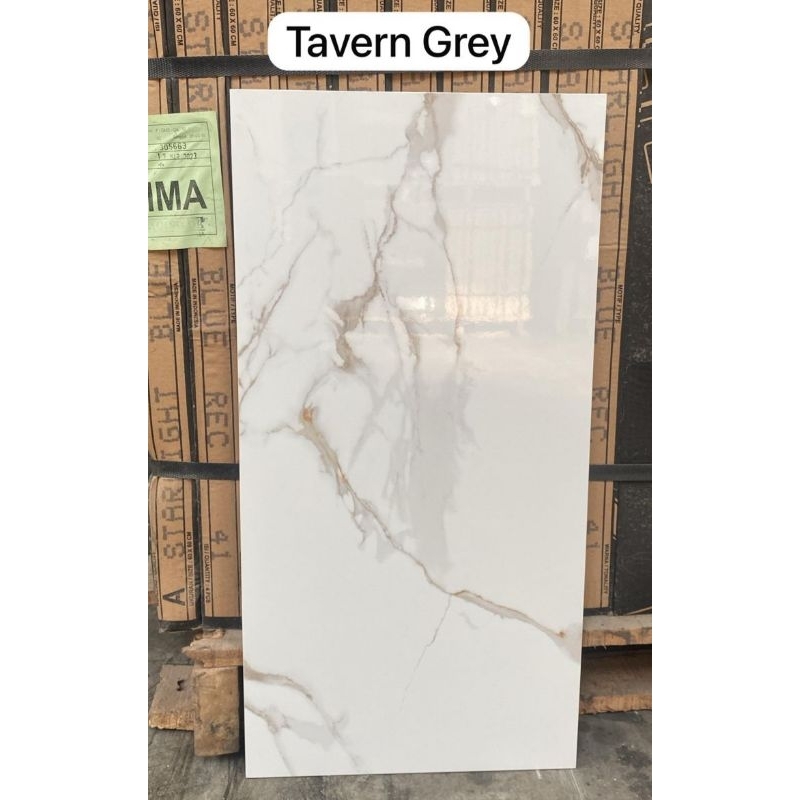 Keramik Dinding 30x60 Dinding Kamar Mandi Putih Corak Random / Platinum Tavern Grey 30x60 KwA