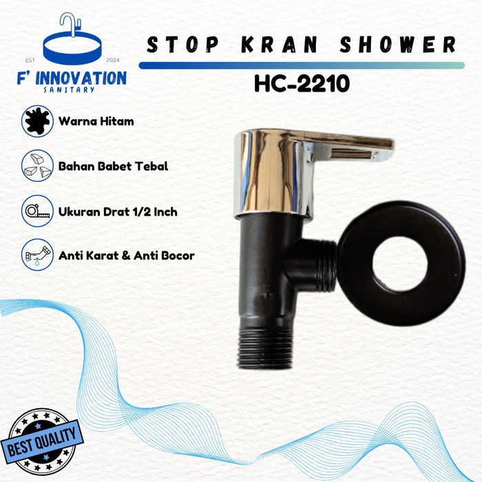 STOP KRAN SHOWER SINGLE / KRAN SHOWER 1 LUBANG / STOP VALVE KRAN SHOWER HITAM