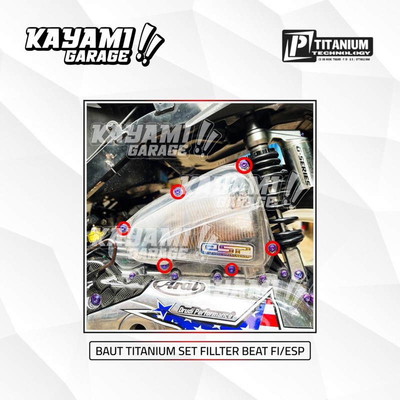 Baut Titanium set filter Beat Fi.Esp.Deluxe