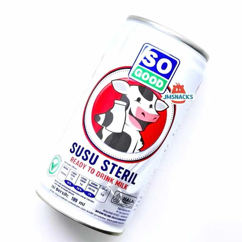 

Cod / Susu steril so good 189 ml 1 karton isi 30 kaleng / So good susu steril real good can 189 ml 1 dus / 1 karton isi 30 pcs siap minum kaleng