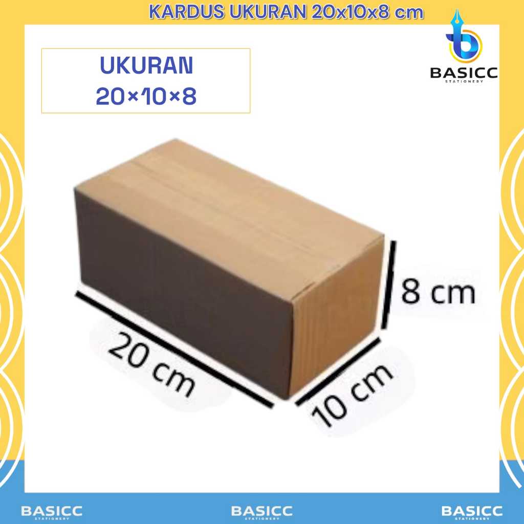 

Kardus Polos Karton Box 20x10x8 cm @ 5 Pcs