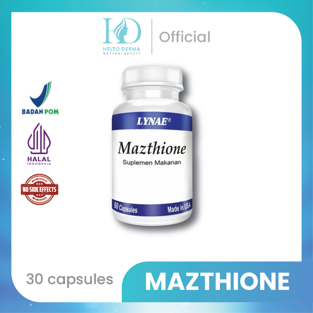 HELTO DERMA - Mazthione Kapsul Suplemen Mencerahkan Kulit Kolagen Zinc Antioksidan Anti Aging BPOM