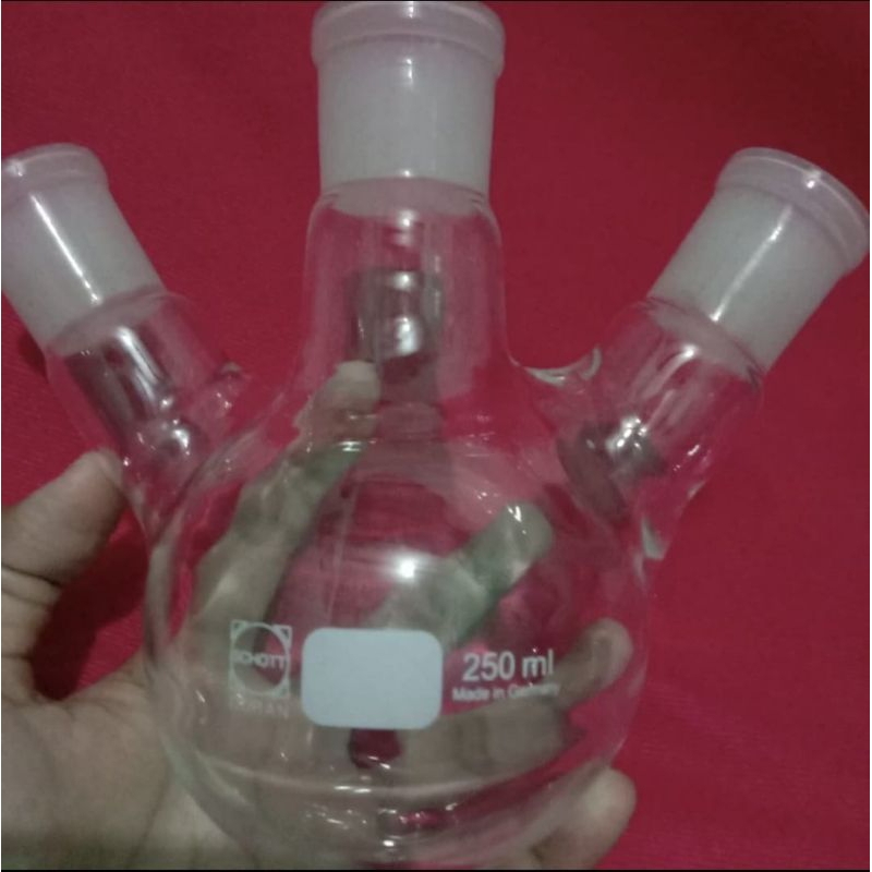 labu leher 3 /threeneck 250ml merk schott duran