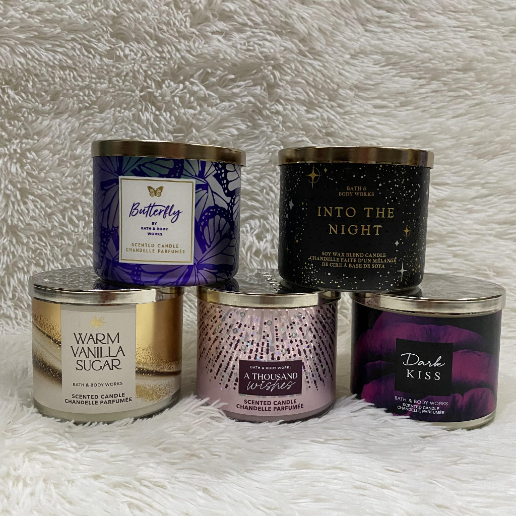 SALE BBW Bath and Body Works Scented Candle 3 wicks lilin pengharum ruangan 411g Butterfly / Into Th