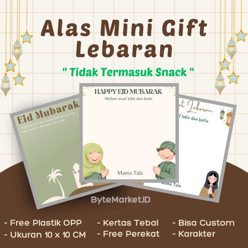 

Alas Kertas Mini Gift Snack Edisi Lebaran | Bisa Custom Tulisan Free Plastik