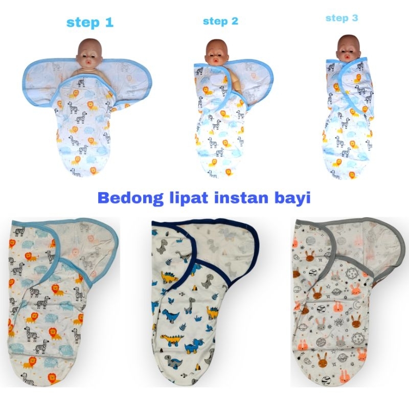 Bedong lipat instan bayi/bedong instan/