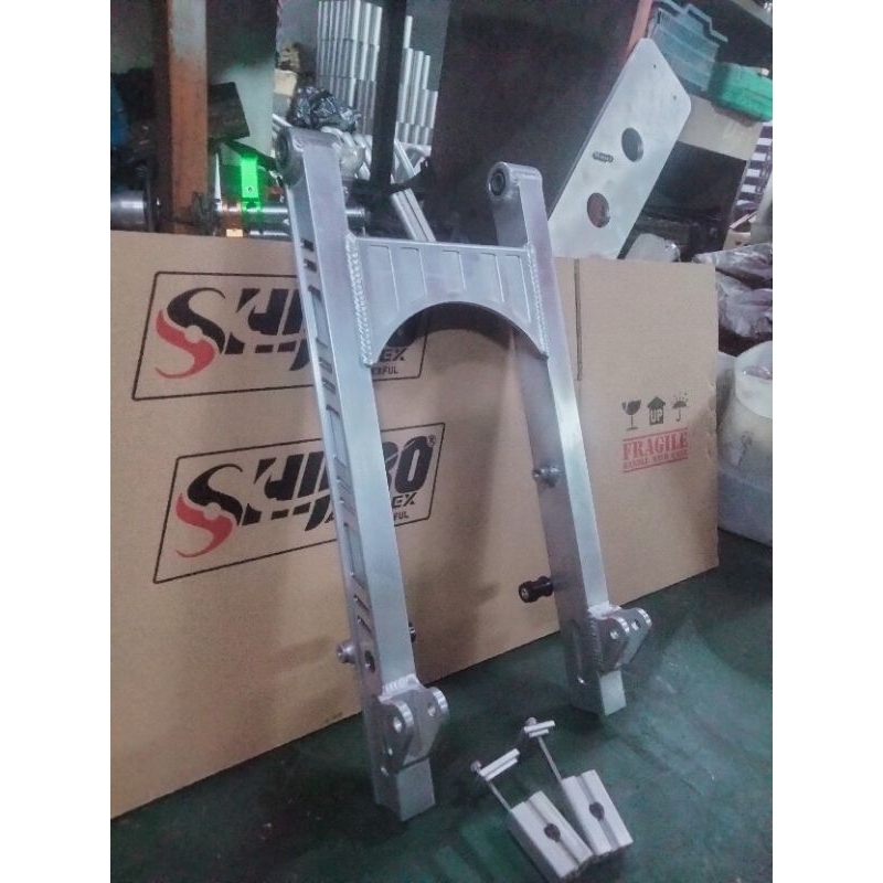 SWING ARM Herex, Tiger,GL,MP Panjang 50cm,55cm double shock/mono shock full CNC alumunium by Amorex 