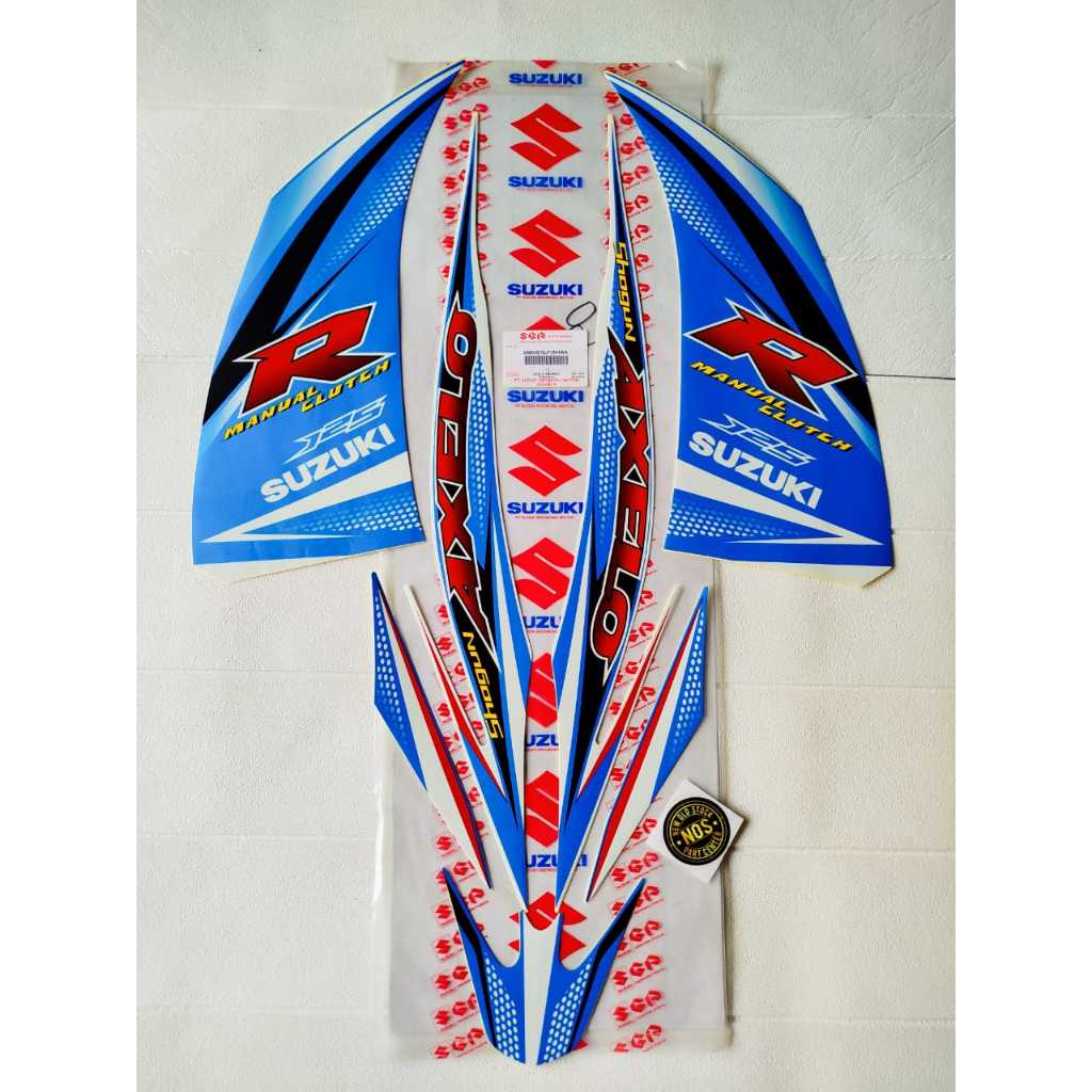 STRIPING STIKER STICKER LIST BODY BODI SUZUKI SHOGUN AXELO 125R 125 R ORIGINAL ORISINIL ORI ASLI SGP