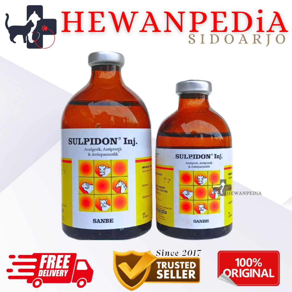 SULPIDON 50 ml & 100 ml SANBE Hewanpedia - Obat Pereda Sakit Hewan Analgesik Antipiretik