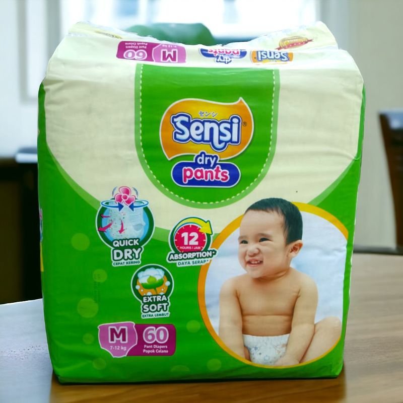 SENSI DRY PANTS SIZE M(60)_PAMPERS POPOK CELANA BAYI