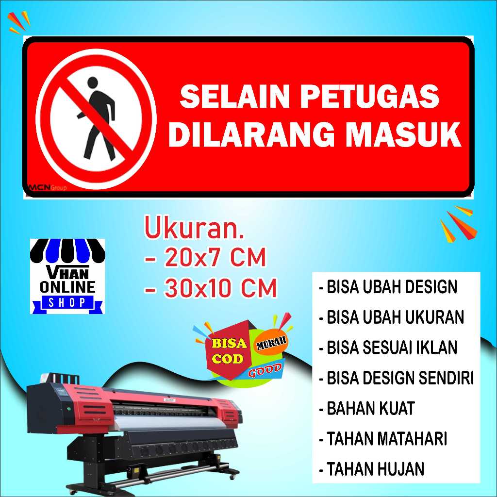 

Cetak Stiker Selain Petugas Dilarang Masuk Bahan Bagus Merah