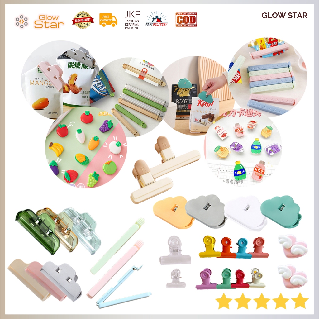 1PCS Jepit Kantong Klip Penyegel Makanan Pengawet Alat Sealer Plastik Rumah Tangga Tas Makanan Ringa