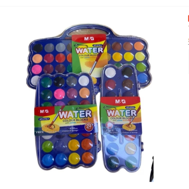 

M&G Water Colour Blocks 12+2C APL976L3 - 24+2C APL976L4 - 36+2C APL976L5 - Water Colour Bloks Mini 23MM M&G