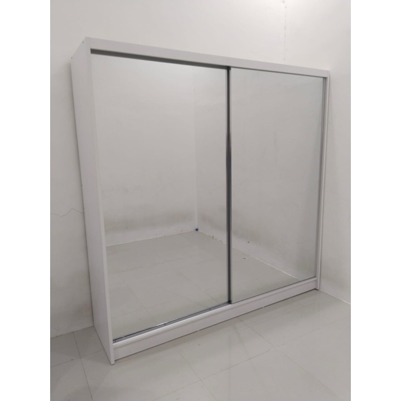 lemari sleding 2 pintu full cermin |lemari pakaian 2 pintu sleding |lemari baju kaca cermin
