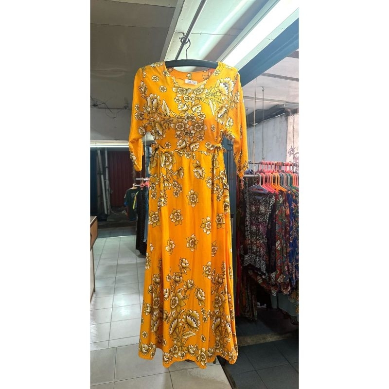 Daster Ikat Tali Samping Batik Gajah Putih Motif Bunga