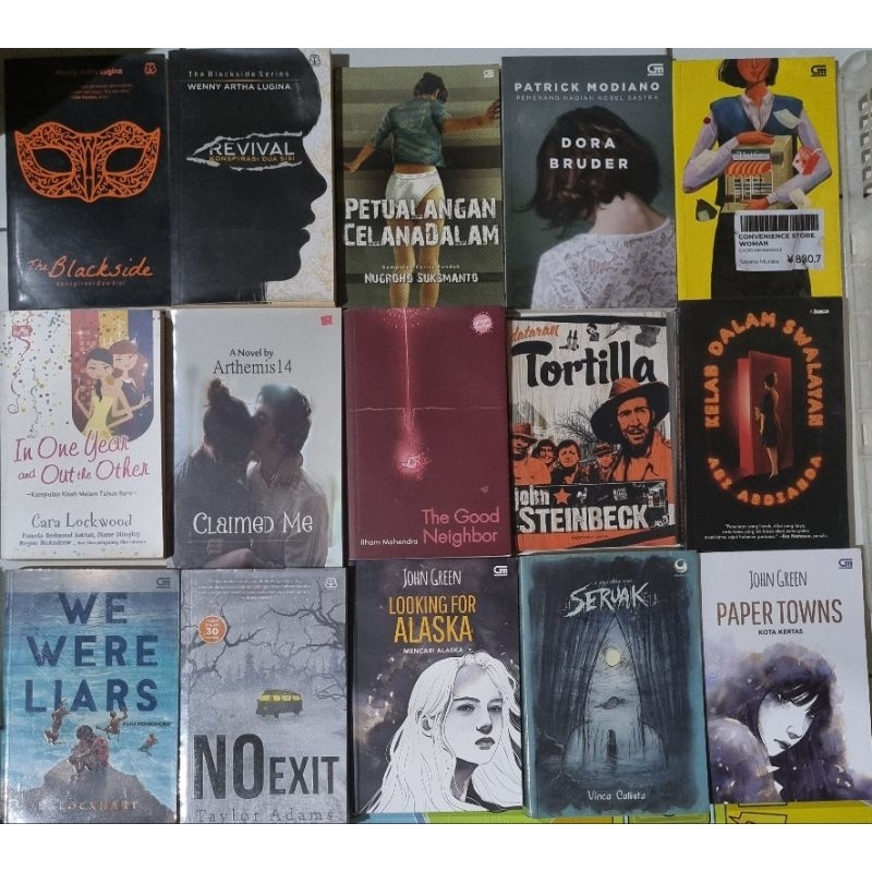 Novel Murah Preloved ORIGINAL | Convinience Store Woman | Dora Bruder | No Exit | Paper Towns | Data