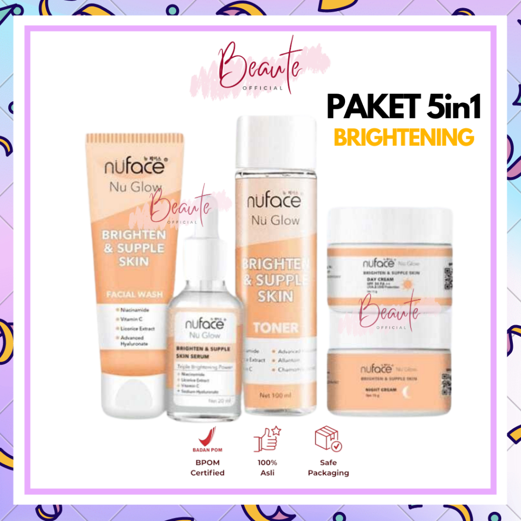 Nuface Nu Glow  Paket 5in1 Brightening