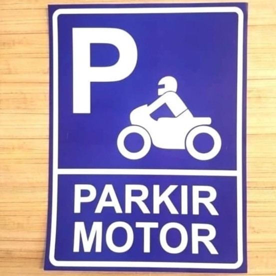 

STIKER VINYL PARKIR MOTOR 23X30CM SIGN RAMBU K3