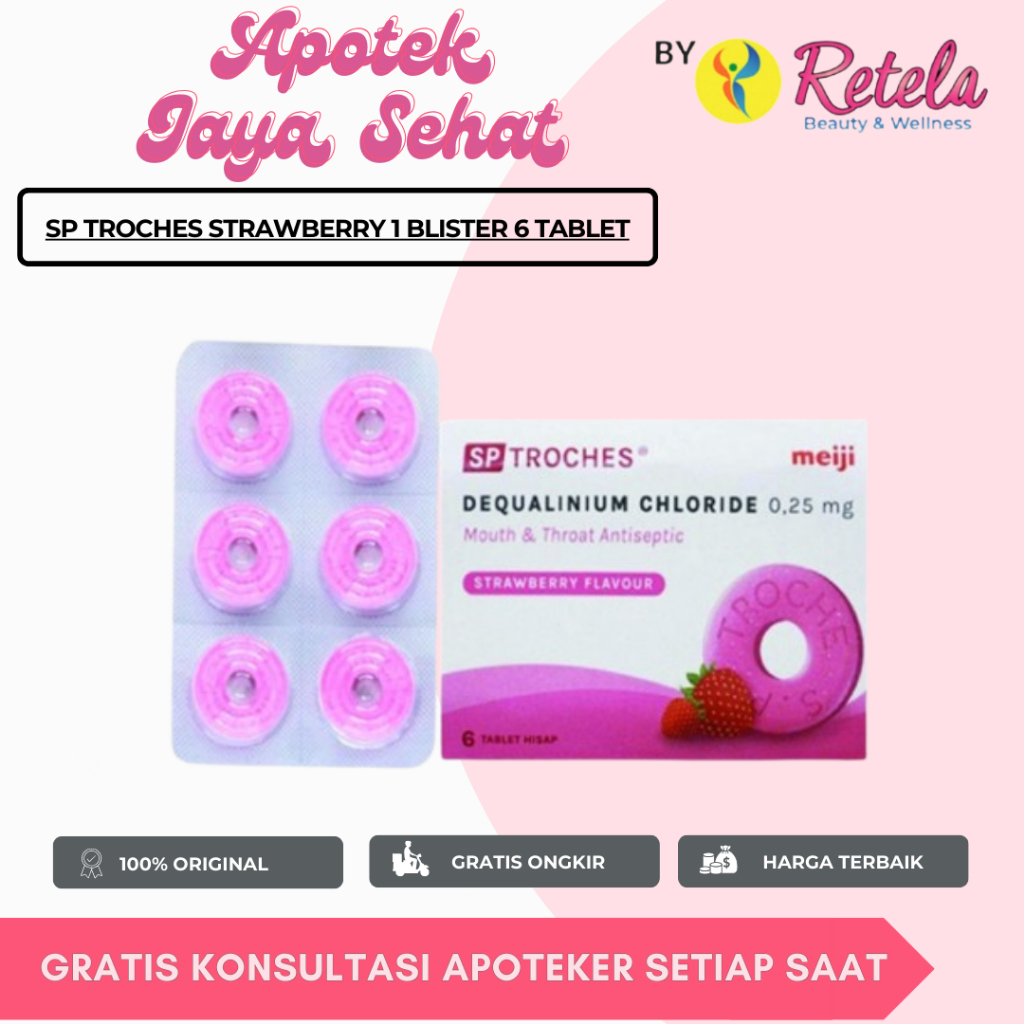 

SP TROCHES STRAWBERRY 1 BLISTER 6 TABLET