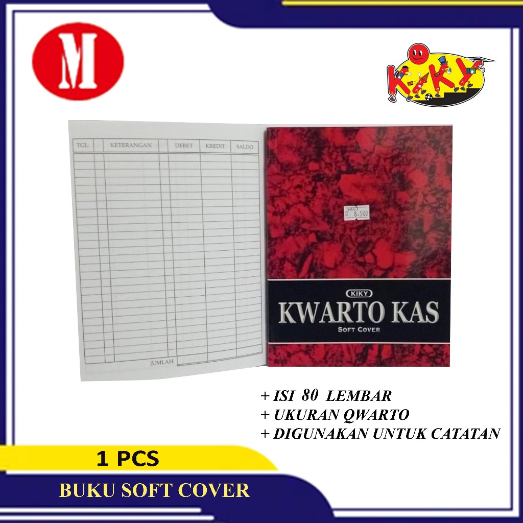 

KIKY Buku quarto/ kwarto Kas 80 Lembar Soft Cover