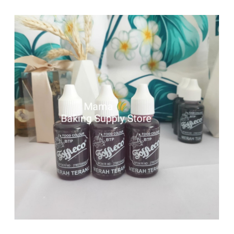 

TOFFIECO Food Coloring Pewarna Makanan Merah Terang BRIGHT RED 30 cc