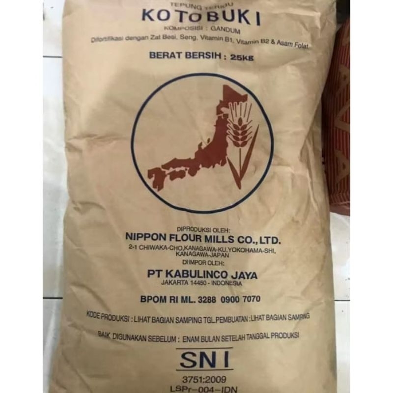 

Tepung Kotobuki Terigu Protein Rendah Jepang Repack 1Kg