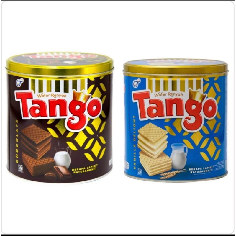 

Tango wafer kaleng rasa cokelat / vanilla 240 gr tanggo chocolate