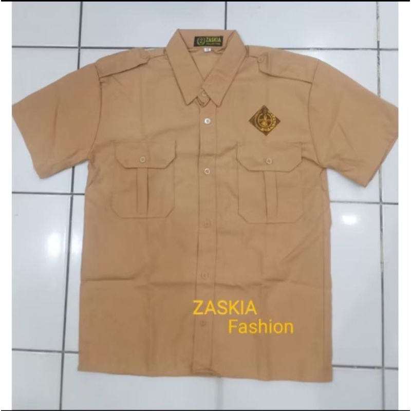 Baju Pramuka Laki SD - SMP - SMA Pendek / Baju Pramuka Laki-Laki Lengan Pendek