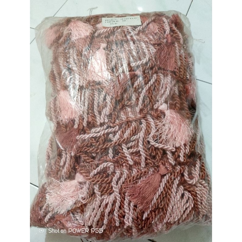 renda tambang 10cm/rumbai tambang 10cm/renda cacing besar/renda tambang jumbo/rumbai tambang jumbo/r
