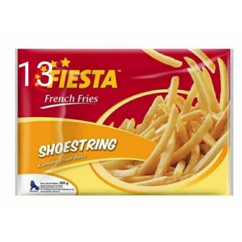 

13 Fiesta French Frieds Shoestring Kentang Irisan Beku