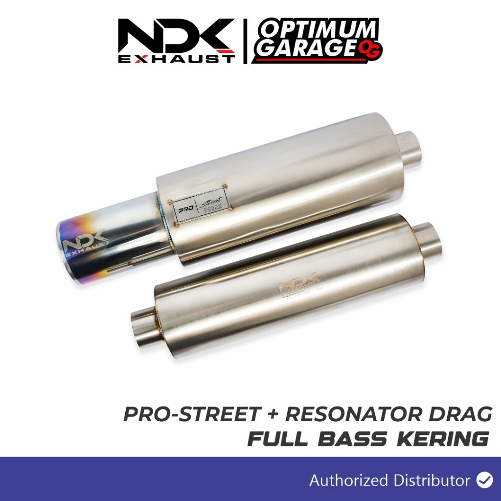 KNALPOT MOBIL NDK EXHAUST PAKET MUFFLER PRO STREET PLUS RESONATOR DRAG