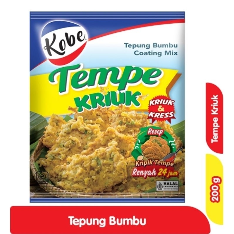 

Kobe Tepung Bumbu Tempe Kriuk 200gr Kobe Tempe Kriuk 200g