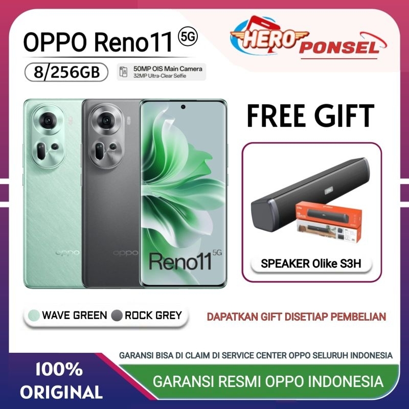 OPPO RENO11 5G RAM 8/256 GB | OPPO RENO 11 5G 8/256 GARANSI RESMI OPPO