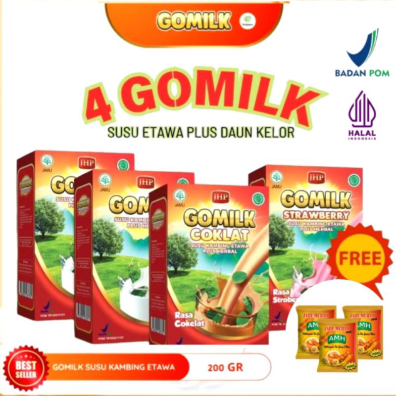 

[BISA COD] PAKET 4 BOX + GRATIS JAHE GOMILK SUSU KAMBING ETAWA | MENAMBAH IMUN | Menambah Nafsu Makan Anak | Solusi Untuk Tulang dan Sendi