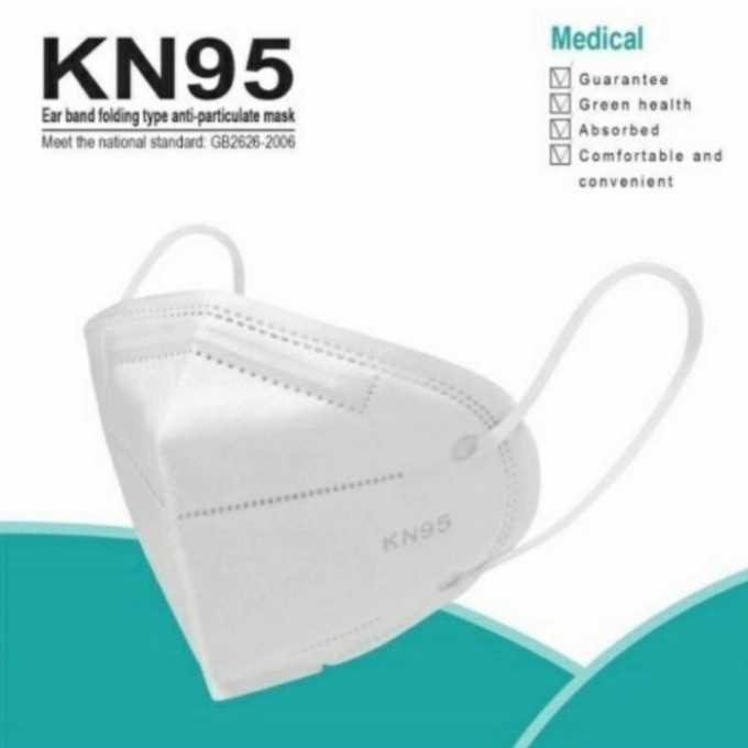 Masker Kn 95 Kn95 Medis Medical - 10 Pcs Masker Terbungkus Plastik - Masker Anak isi 50pcs box
