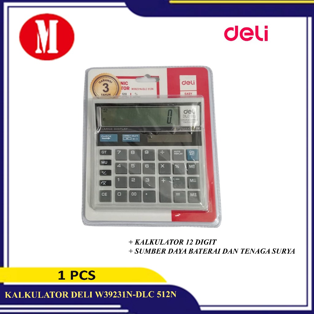 

Deli Kalkulator W39231-N-DLC 512N