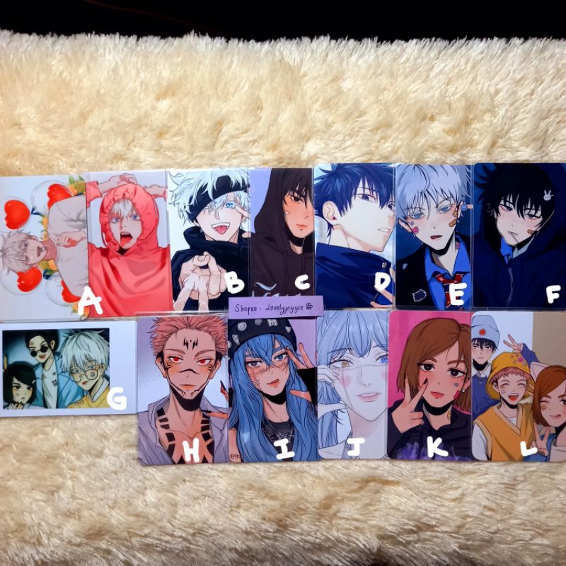 [Jujutsu Kaisen] unofficial photocard jjk sashisu gojo megumi mahito sukuna nobara by 6baji popi mmm