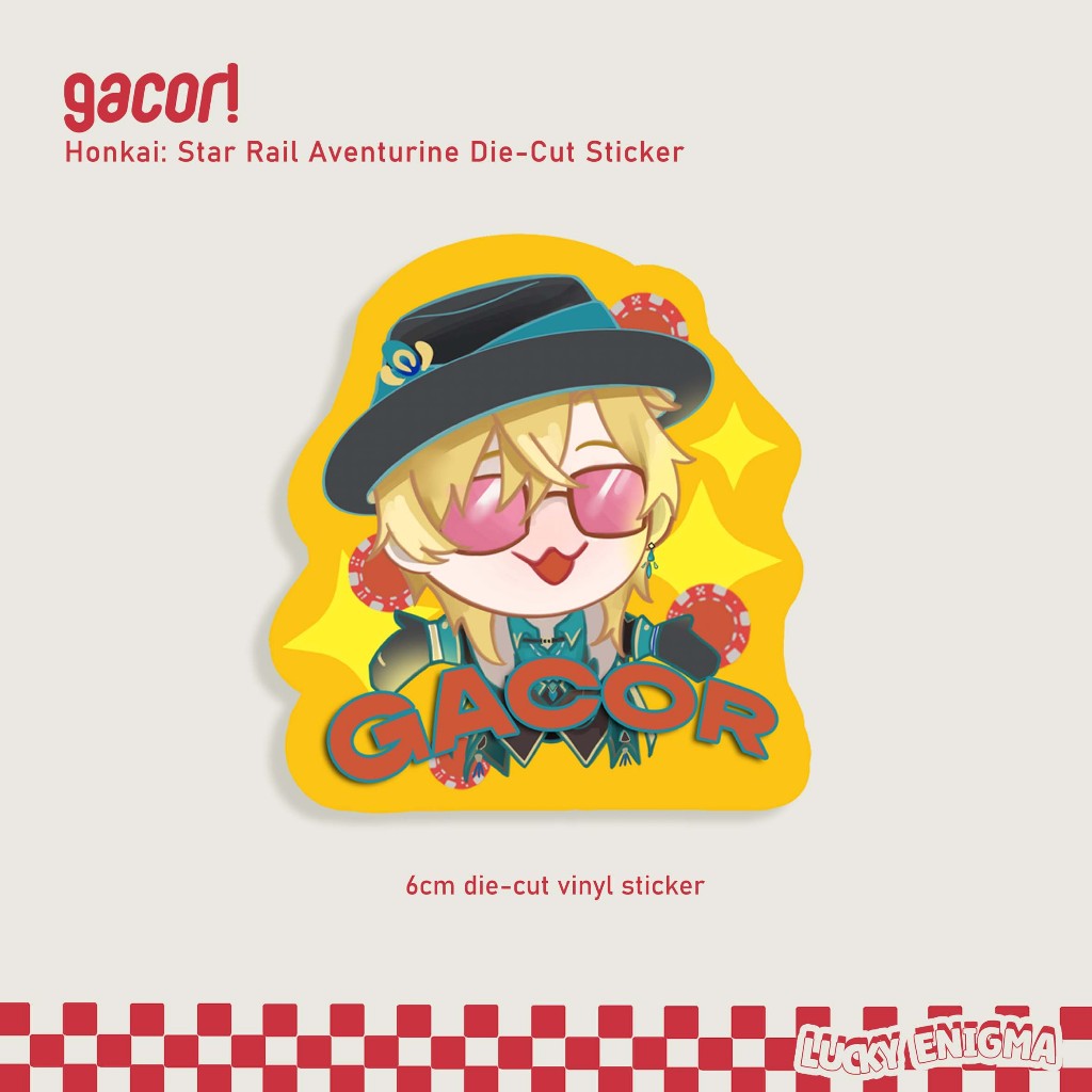 

[FAN MERCH] Gacor! HSR Honkai Star Rail Aventurine Die-Cut Sticker