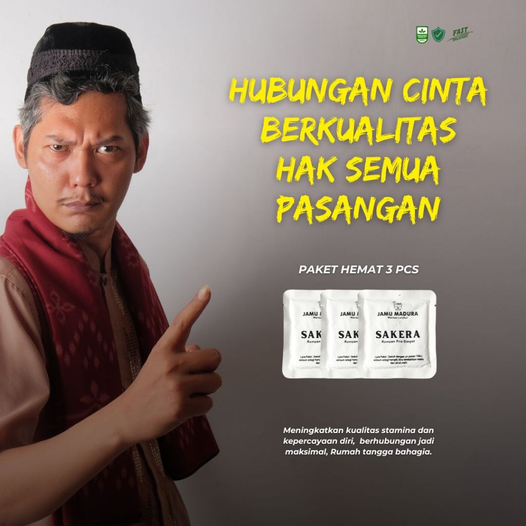 Sakera - Jamu Vitalitas Ramuan Madura Kuat Tahan Lama ( 3 Pcs )