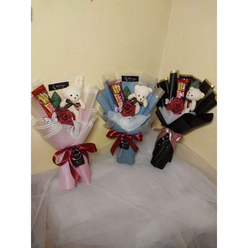 buket boneka coklat bunga