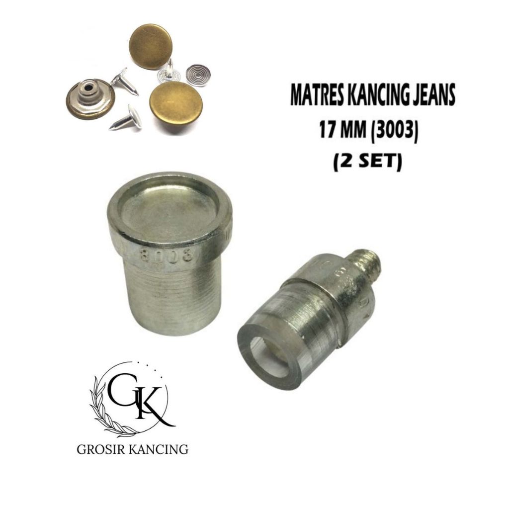 MATRES MOLDING ALAT PASANG KANCING JEANS 17 MM MATRAS MOULDING HANDPRESS KODE 3003