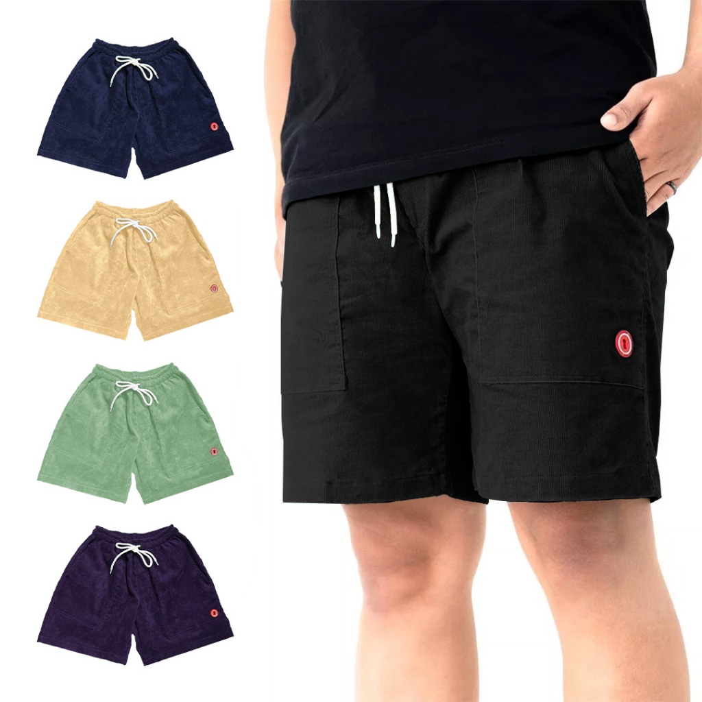 Owners Short Pants Corduroy - Candy Black - Celana Corduroy Hitam Celana Pendek Pria Wanita