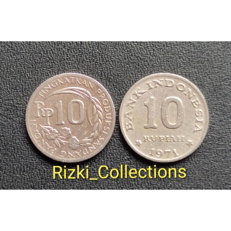 Koin 10 rupiah tahun 1971