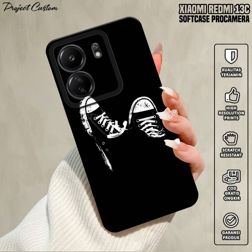 Softcase Xiaomi Redmi 13C - Case Hp Xiaomi Redmi 13C ( BLCK ) Silikon Hp Xiaomi Redmi 13C - Casing H