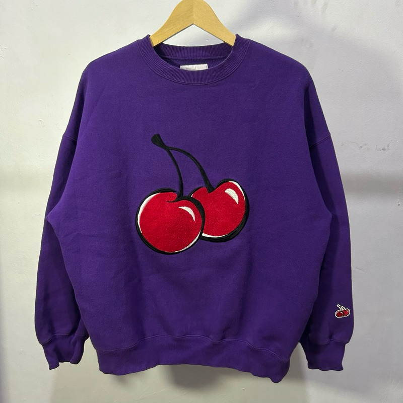 [PRELOVED] Kirsh Big Cherry Sweatshirt - Purple