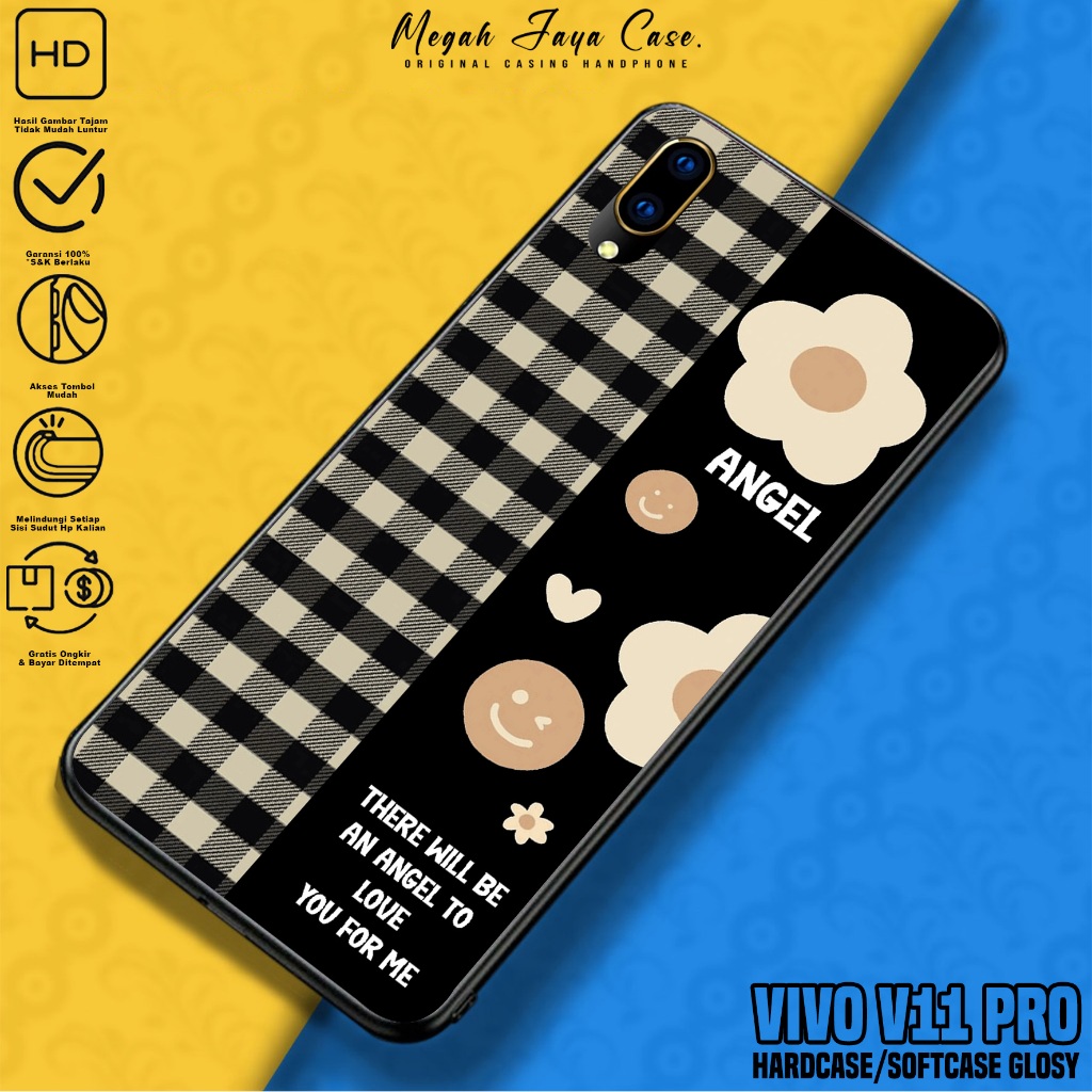 Softcase VIVO V11 PRO - Case Hp VIVO V11 PRO Motif BUNGA - Casing Hp VIVO V11 PRO -  Silikon Hp VIVO
